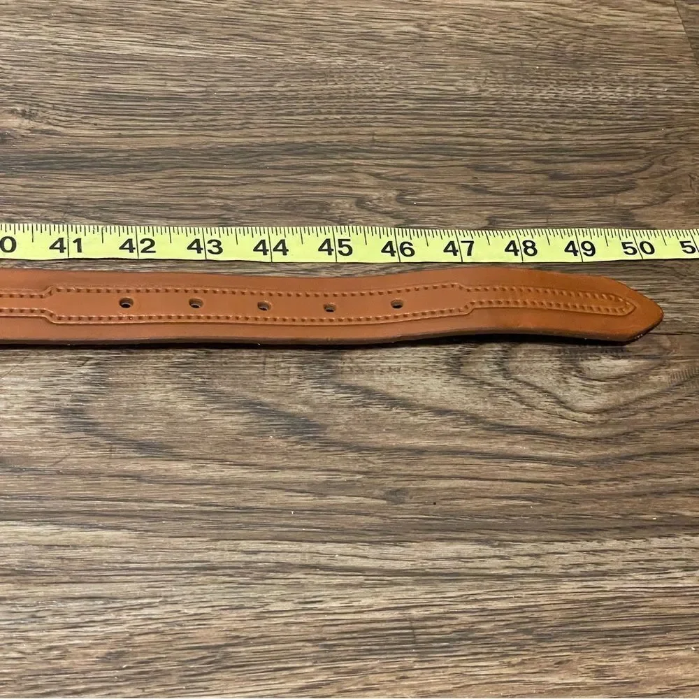 Lord Leather Belt Made In Italy Tan with Silver Tone Buckle